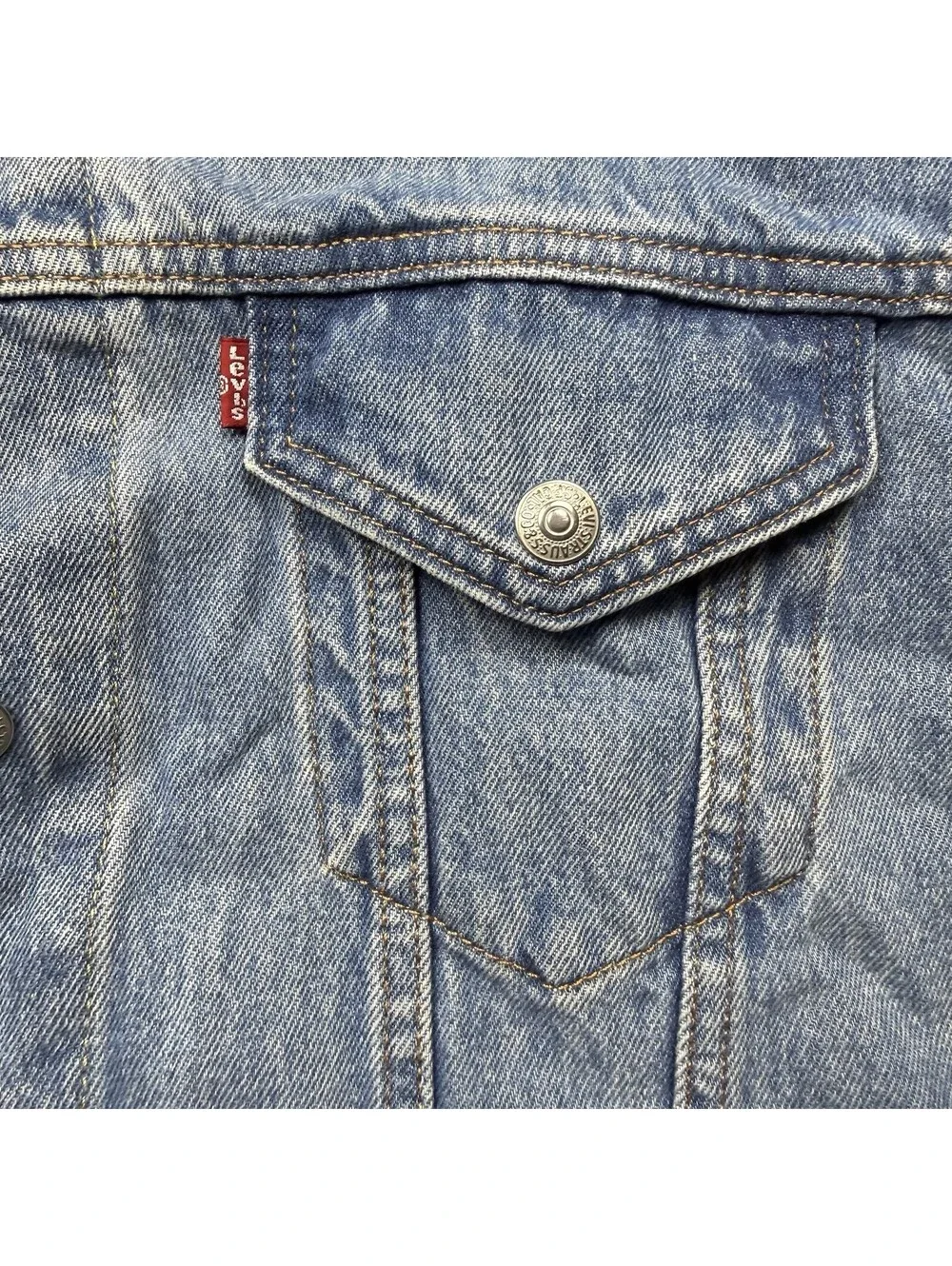 Levi’s Men’s XL Hybrid Denim Trucker Jacket Gray Hoodie Sweatshirt Sleeves